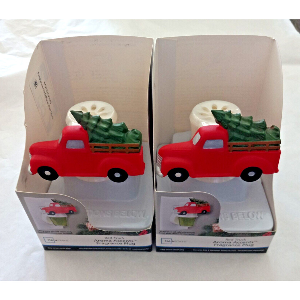 2-Pack Mainstay Aroma Accents Christmas Fragrance Plug Ins - Red Truck Tree